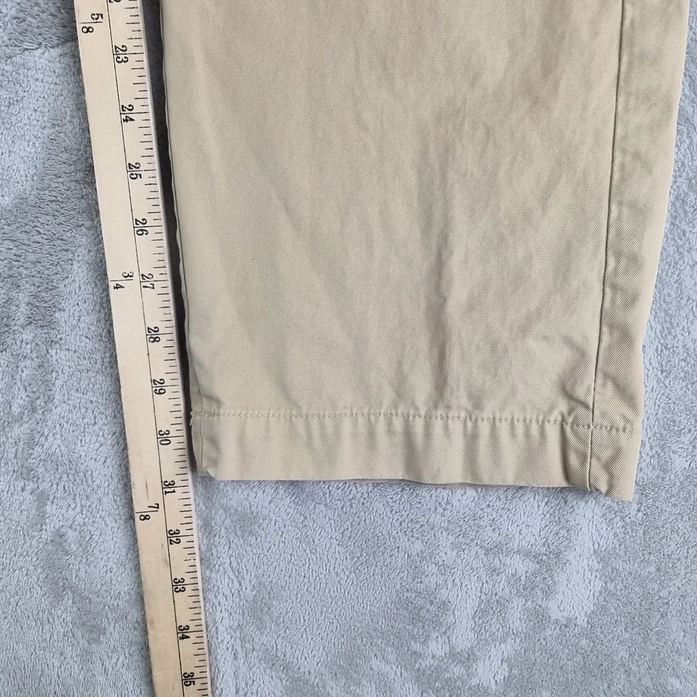 Banana‎ Republic Emerson Pants Mens 38x32 Khaki Flat Front Straight Chino Preppy